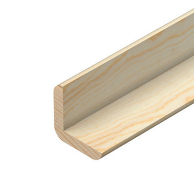 Pine Wood Cushion Corner Angle Edge Trim Timber 21x21 -  1.2m x 2 Total 2.4M