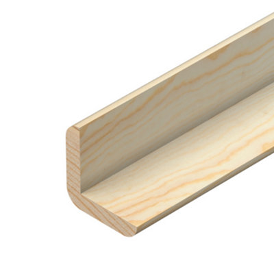 Pine Wood Cushion Corner Angle Edge Trim Timber 21x21 - 1.2m x 6 Total 7.2M tm502