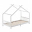 Pine Wood Kids House Bed with Roof Low Floor Single Bed Frame for Teens Girls Boys