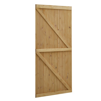 Pine Wood Single Garden Gate with Latch Easy Installation H 183 cm x W 91 cm