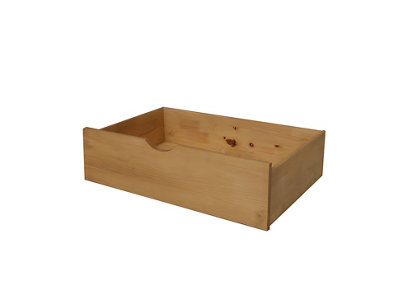 Pine Wood Underbed Mission Storage Boxes (Pair) Waxed + Wheels