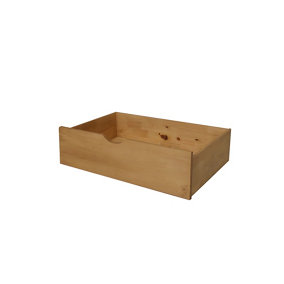 Pine Wood Underbed Mission Storage Boxes (Pair) Waxed + Wheels