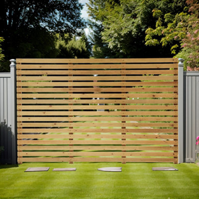Pine Wooden Garden Fence Panel Privacy Picket Fence Panel H 2ft x W 6ft