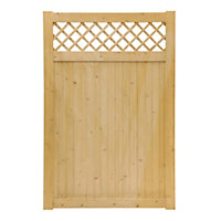 Pine Wooden Garden Gate Outdoor Door Fence Gate with Latch W 120 cm x H 180 cm