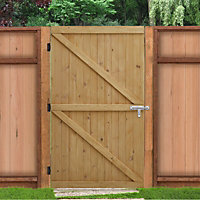 Pine Wooden Garden Gate Side Gate Flat Top Timber with Latch H 183 cm x W 91 cm