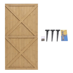 Pine Wooden Garden Gate Side Opening Gate with Gate Latch W 100 cm