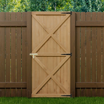 Pine Wooden Garden Gate Side Opening Gate with Gate Latch W 85 cm