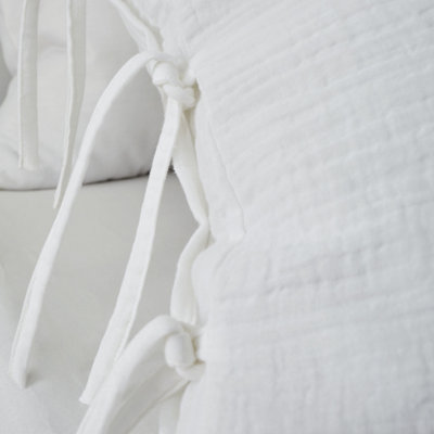 Pineapple Elephant Bedding Afra Cotton Muslin Duvet Cover Set with Pillowcases White