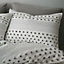 Pineapple Elephant Bedding Aisha Tufted Spot Double Duvet Cover Set with Pillowcases White
