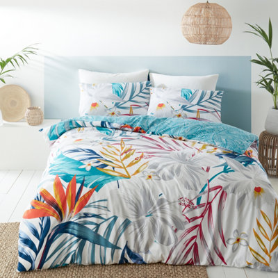 Pineapple Elephant Bedding Ayanna Tropical Floral Cotton Duvet Cover ...