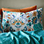 Pineapple Elephant Bedding Carnival Animals King Duvet Cover Set with Pillowcases Teal