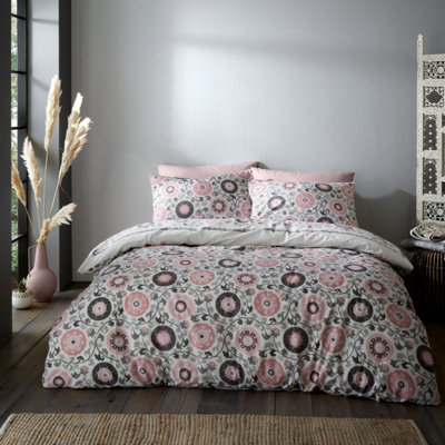 Pineapple Elephant Bedding Hana King Duvet Cover Set with Pillowcases Natural