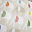 Pineapple Elephant Bedding Kids Minbu Elephant Cotton Duvet Cover Set with Pillowcases Natural