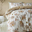 Pineapple Elephant Bedding Sahara Floral Reversible Duvet Cover Set with Pillowcase Beige