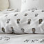 Pineapple Elephant Bedding Tembo Cotton Duvet Cover Set with Pillowcase Natural