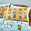 Pineapple Elephant Bedding Tupi Pineapple Cotton Duvet Cover Set with Pillowcase Ochre Teal