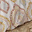 Pineapple Elephant Bedding Ziri Geo Cotton Duvet Cover Set with Pillowcase Terracotta