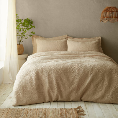 Pineapple Elephant Casablanca Pinsonic Double Duvet Cover Set with Pillowcases Natural