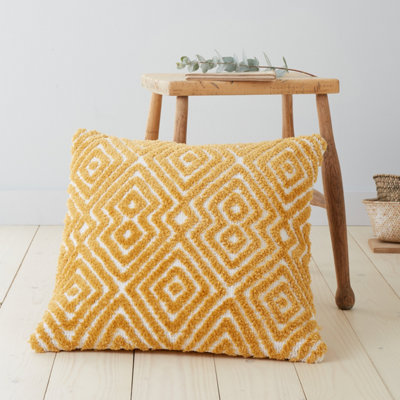 Yellow discount geometric pillow