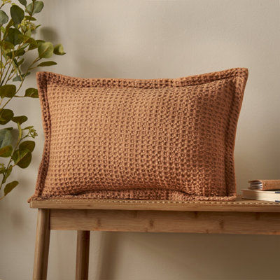 Pineapple Elephant Jaipur Chunky Waffle Cotton 30x50cm Cushion Caramel