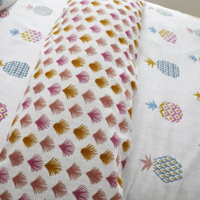Pineapple Elephant Kids Bedding Ananas Pineapple Cotton Single Duvet Cover Set with Pillowcases Bright