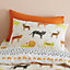 Pineapple Elephant Kids Bedding Khari Animals Cotton Single Duvet Cover Set with Pillowcases Cream