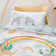 Pineapple Elephant Kids Bedding Paradise Desert Animals Cotton Double Duvet Cover Set with Pillowcases Pastel