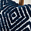 Pineapple Elephant Living Global Tufted Geo Cotton 50x50cm Cushion Navy Blue