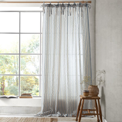 Pineapple Elephant Zanzibar Woven Stripe 140x183cm Voile Curtain