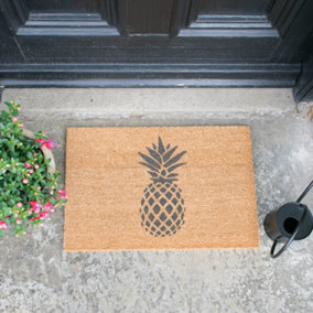 Pineapple Grey Doormat - Regular 60x40cm