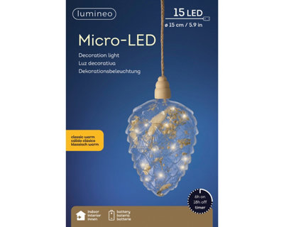Pinecone Pampas Christmas LED Rope Light