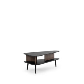 Pinelli Coffee Table - Sleek Black Graphite & Oak with Contemporary Design - W1500mm x H400mm x D570mm