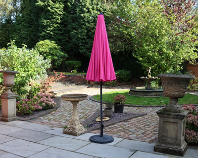 Pink 2.7m Crank and Tilt Shanghai Parasol - H225 x W270 x L270 cm - 3
