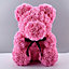 Pink 25CM Artificial Rose Teddy Bear Festivals Gift with Box and LED Light