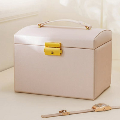 TAVADA Portagioielli Con 2 Cassetti E Serratura - Organizer Elegante In Pelle Per Gioielli - Foto 11