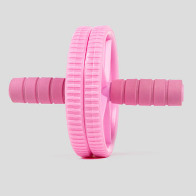 Pink Ab Roller Core Trainer for Effective Home Workouts