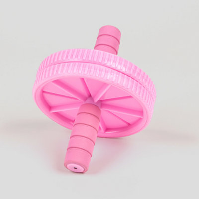 Pink Ab Roller Core Trainer for Effective Home Workouts