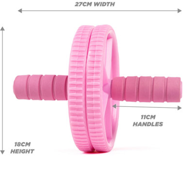 Pink Ab Roller Core Trainer for Effective Home Workouts