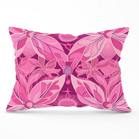 Pink Abstract Floral Design Cushions 33cm x 48cm