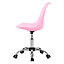 Pink Adjustable PU Padded Swivel Office Chair