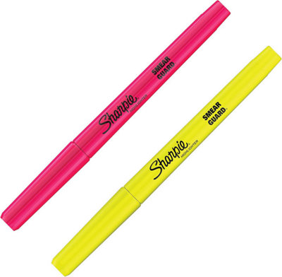 Pink and Yellow Sharpie Accent Pocket Highlighters Dual Colour Set ...