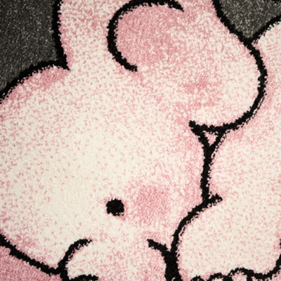 Pink Baby Elephant and Stars Rug - Kids - 160x230cm