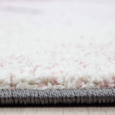 Pink Baby Elephant and Stars Rug - Kids - 160x230cm