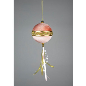 Pink Ball Decoration 9cm - Christmas Hanging Decoration