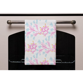 Pink & Blue Flower Design (Kitchen Towel) / Default Title