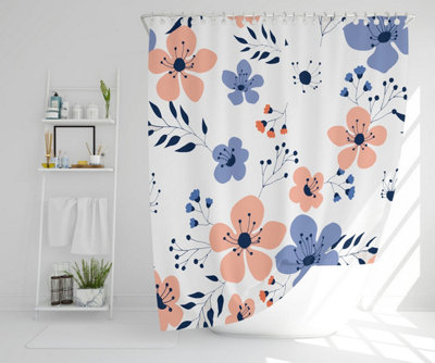 Pink & Blue Flowers (Shower Curtain) / Default Title Price Comparisons | Compare The Build