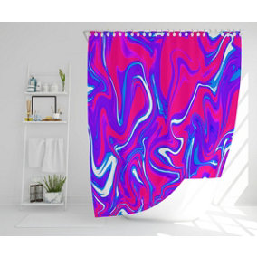 Pink & Blue Marble (Shower Curtain) / Default Title