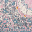 Pink Blue Pastel Traditional Medallion Living Area Runner Rug 60x240cm