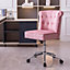 Pink Classic buttoned Back Velvet Office Chair 1089