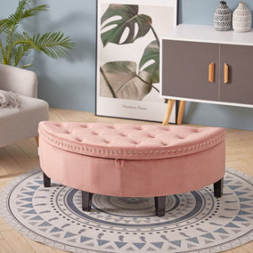 Semi circle storage deals bench